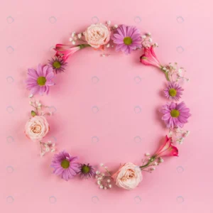 blank circular frame made with flowers pink backg crce8af3b46 size7.70mb 4480x4480 - title:Home - اورچین فایل - format: - sku: - keywords: p_id:18