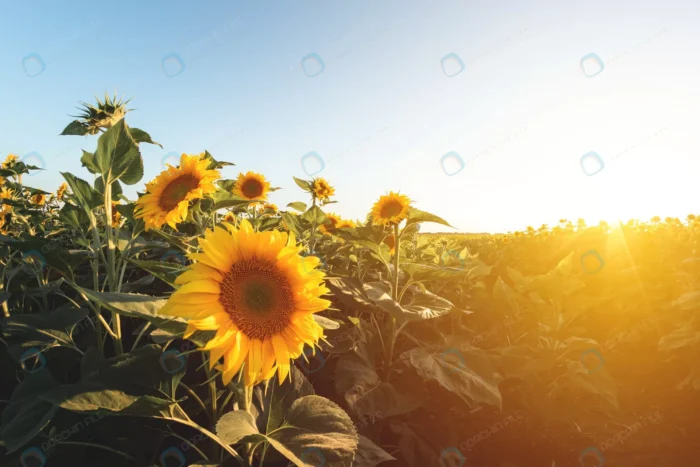 blooming sunflowers large agricultural field sunf crcdaf07f49 size6.49mb 4907x3271 1 - title:استوک گل های آفتابگردان زیبا در مزرعه - اورچین فایل - format:JPG - استوک - sku:crcdaf07f49 - keywords: p_id:51354
