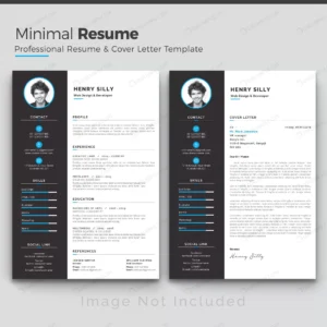 blue resume template flat professional curriculum crca793332b size1.52mb - title:Home - اورچین فایل - format: - sku: - keywords: p_id:18