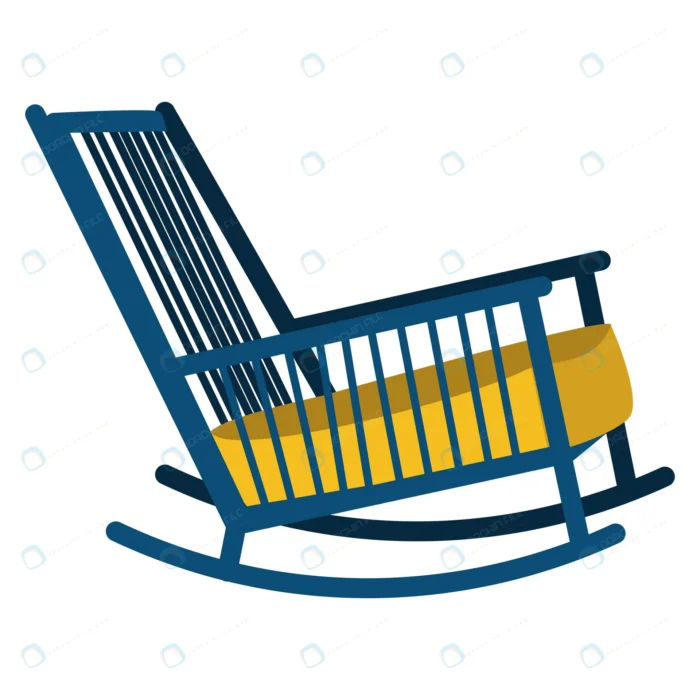 blue rocking chair with soft pillow relaxing cozy crc1eaf3410 size0.60mb - title:وکتور صندلی گهواره ای - اورچین فایل - format:EPS - وکتور - sku:crc1eaf3410 - keywords: p_id:85941