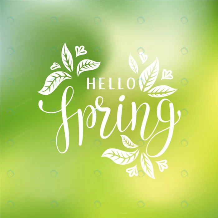 blurred hello spring with leaves crc31814c46 size1.41mb 1 - title:وکتور تکست سلام بهار - اورچین فایل - format:EPS - وکتور - sku:crc31814c46 - keywords: p_id:54987