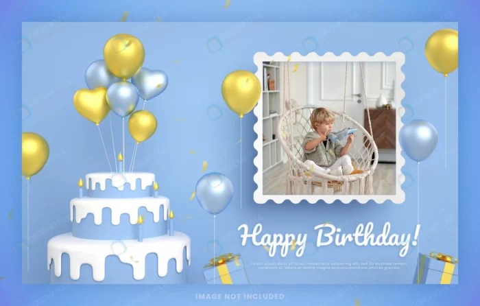 boy happy birthday cake invitation card blue inst crcc15e63a3 size29.24mb - title:تبریک جشن تولد با بادکنک طلایی و آبی - اورچین فایل - format:PSD - فتوشاپ - sku:crcc15e63a3 - keywords: p_id:84089
