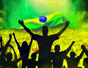 brazil soccer team fans celebrating world cup socc rnd887 frp34594791 - title:Home - اورچین فایل - format: - sku: - keywords: p_id:18