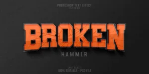 broken hammer 3d text style effect template crc0138c7a7 size26.01mb - title:Home - اورچین فایل - format: - sku: - keywords: p_id:18