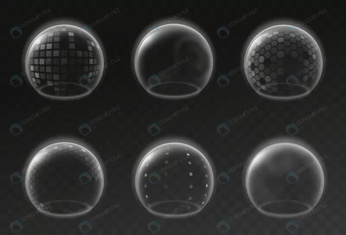 bubble shields futuristic transparent empty glowi crc6d421cf6 size3.19mb 1 - title:وکتور فریم حبابی شفاف مدرن - اورچین فایل - format:EPS - وکتور - sku:crc6d421cf6 - keywords: p_id:52242