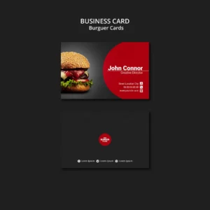 business card template for burger restaurant crca0205ce7 size24.52mb - title:Home - اورچین فایل - format: - sku: - keywords: p_id:18