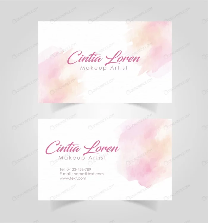 business card with watercolor stains template crc895a9c3f size4.00mb - title:کارت ویزیت شرکتی سبک نقاشی آبرنگ - اورچین فایل - format:EPS - وکتور - sku:crc895a9c3f - keywords: p_id:93539
