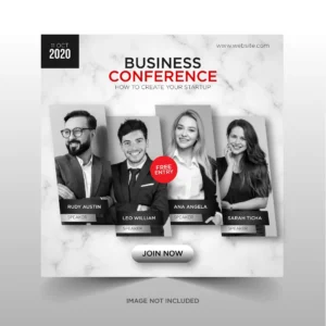 business conference social media banner square flyer template - title:Home - اورچین فایل - format: - sku: - keywords: p_id:18