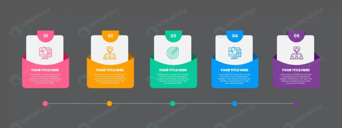 business infographic design flowchart steps eleme crcec192a7c size1.89mb - title:اینفوگرافیک 5 مرحله ای با فرمت وکتور - اورچین فایل - format:EPS - وکتور - sku:crcec192a7c - keywords: p_id:87365