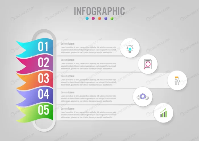 business infographic labels template crc545aee15 size2.94mb - title:وکتور اینفوگرافیک 5 مرحله ای - اورچین فایل - format:EPS - وکتور - sku:crc545aee15 - keywords: p_id:98867