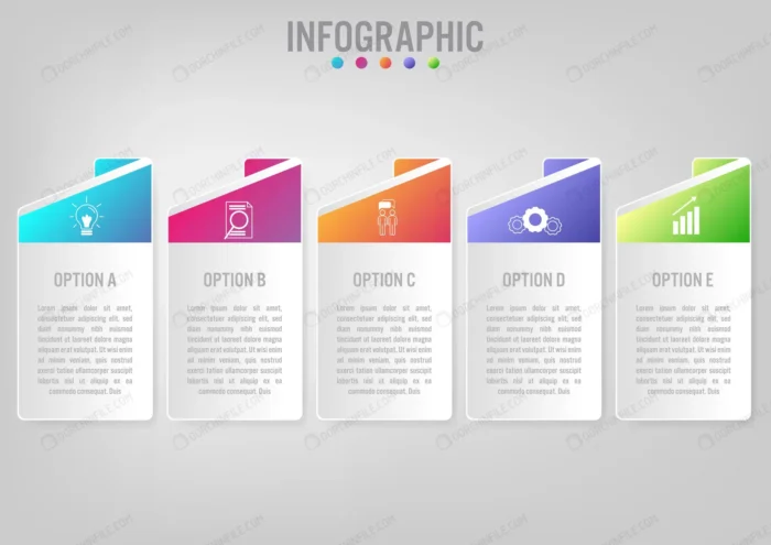 business infographic labels template 4 crc5c17541f size3.12mb - title:وکتور اینفوگرافی 5 مرحله ای - اورچین فایل - format:EPS - وکتور - sku:crc5c17541f - keywords: p_id:98873