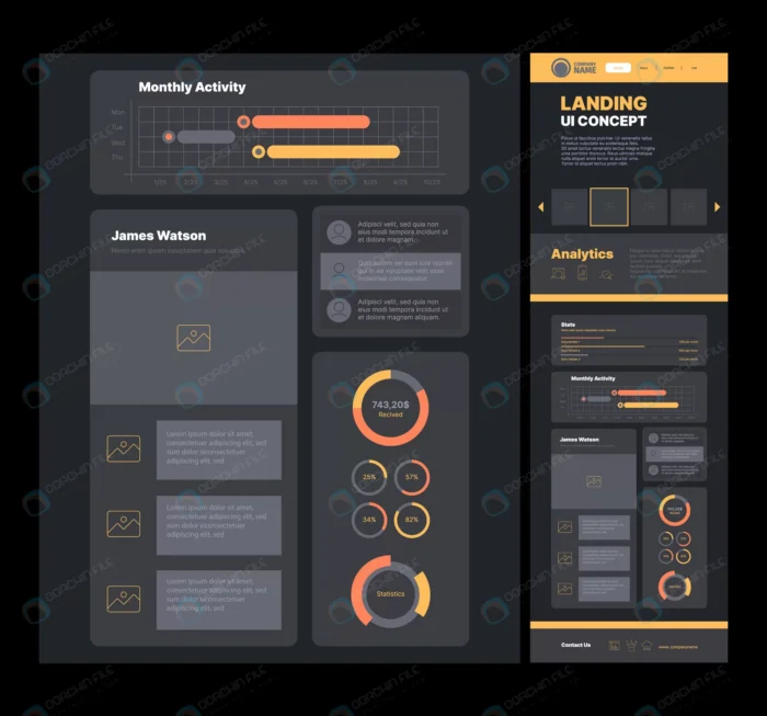 business landing web template promo page site nav crc6ac75b0a size1.93mb - title:وکتور صفحه وب تبلیغاتی کسب و کار - اورچین فایل - format:EPS - وکتور - sku:crc6ac75b0a - keywords: p_id:88431