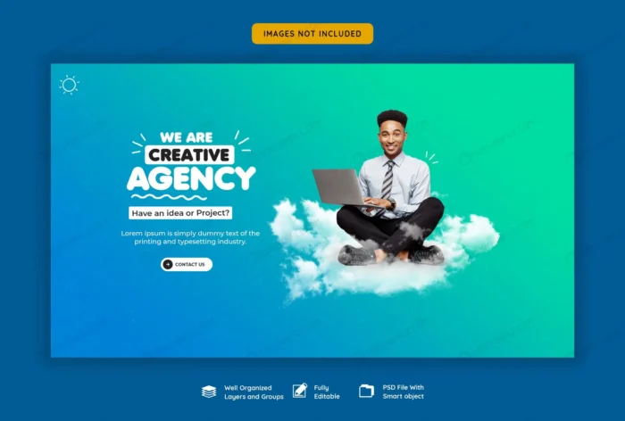 business promotion creative web banner template crc645a3fc0 size15.67mb - title:قالب بنر آژانس بازاریابی دیجیتال مارکتینگ - اورچین فایل - format:PSD - فتوشاپ - sku:crc645a3fc0 - keywords: p_id:105861