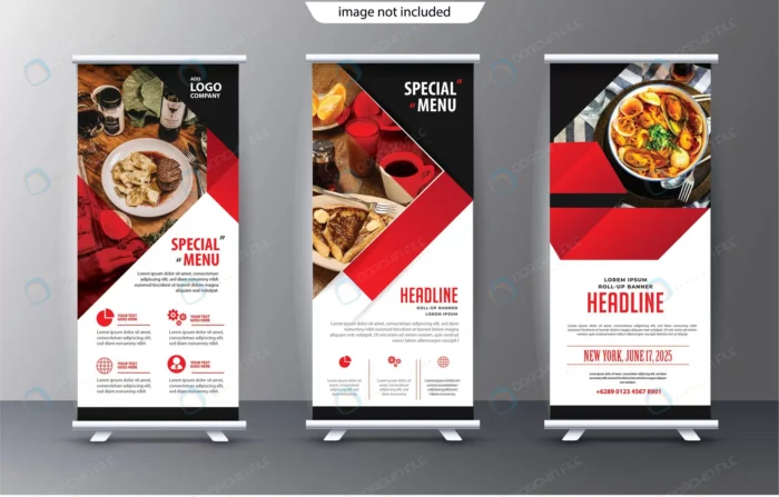 business roll up display standee presentation pur crcaf3eabb8 size2.59mb - title:وکتور رول آپ معرفی رستوران - اورچین فایل - format:EPS - وکتور - sku:crcaf3eabb8 - keywords: p_id:88579