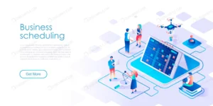 business scheduling isometric landing page templa crc5be0e8cb size4.42mb - title:Home - اورچین فایل - format: - sku: - keywords: p_id:18