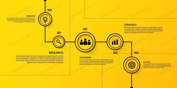 business timeline infographic with multiple steps crc6bae7c61 size3.90mb - title:وکتور اینفوگرافیک تایم لاین تجاری - اورچین فایل - format:EPS - وکتور - sku:crc6bae7c61 - keywords: p_id:98913