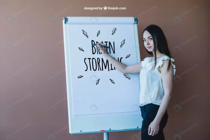 businesswoman drawing roll up banner crcf2317fa9 size74.82mb - title:موکاپ رول آپ مناسب توضیح دادن - اورچین فایل - format:PSD - فتوشاپ - sku:crcf2317fa9 - keywords: p_id:40757