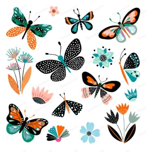 butterflies flowers hand drawn collection differe crc677df2f3 size2.32mb - title:Home - اورچین فایل - format: - sku: - keywords: p_id:18