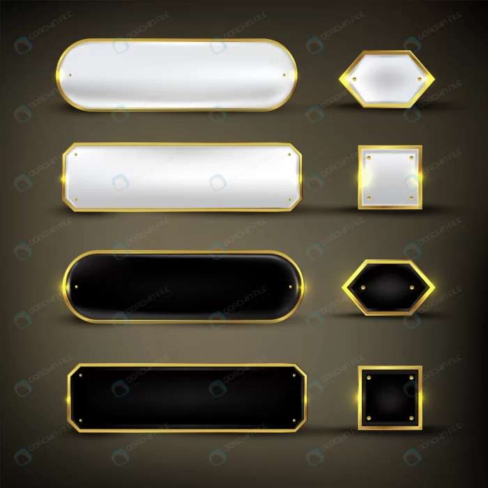 button set color gold glossy crc092ad798 size7.80mb 1 - title:وکتور دکمه لاکچری برای طراحی وب - اورچین فایل - format:EPS - وکتور - sku:crc092ad798 - keywords: p_id:48485