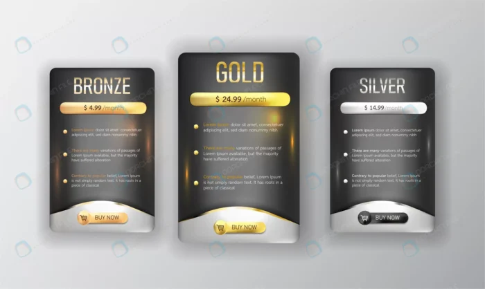 button web price table pack background color blac crc360ac38c size8.63mb - title:وکتور باکس پلن - اورچین فایل - format:EPS - وکتور - sku:crc360ac38c - keywords: p_id:88469