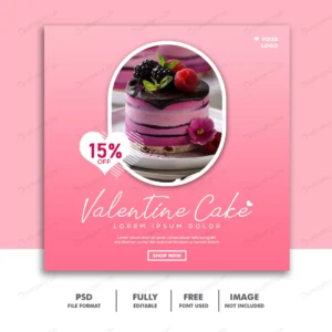 cake food valentine banner social media post inst crc52a6498e size0.95mb - title:Home - اورچین فایل - format: - sku: - keywords: p_id:18