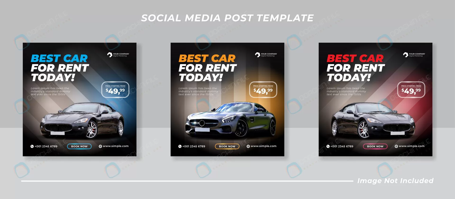 car rental promotion social media instagram post crc7313c320 size3.36mb - title:مجموعه قالب پست اینستاگرام مناسب تبلیغ محصول - اورچین فایل - format:EPS - وکتور - sku:crc7313c320 - keywords: p_id:42311