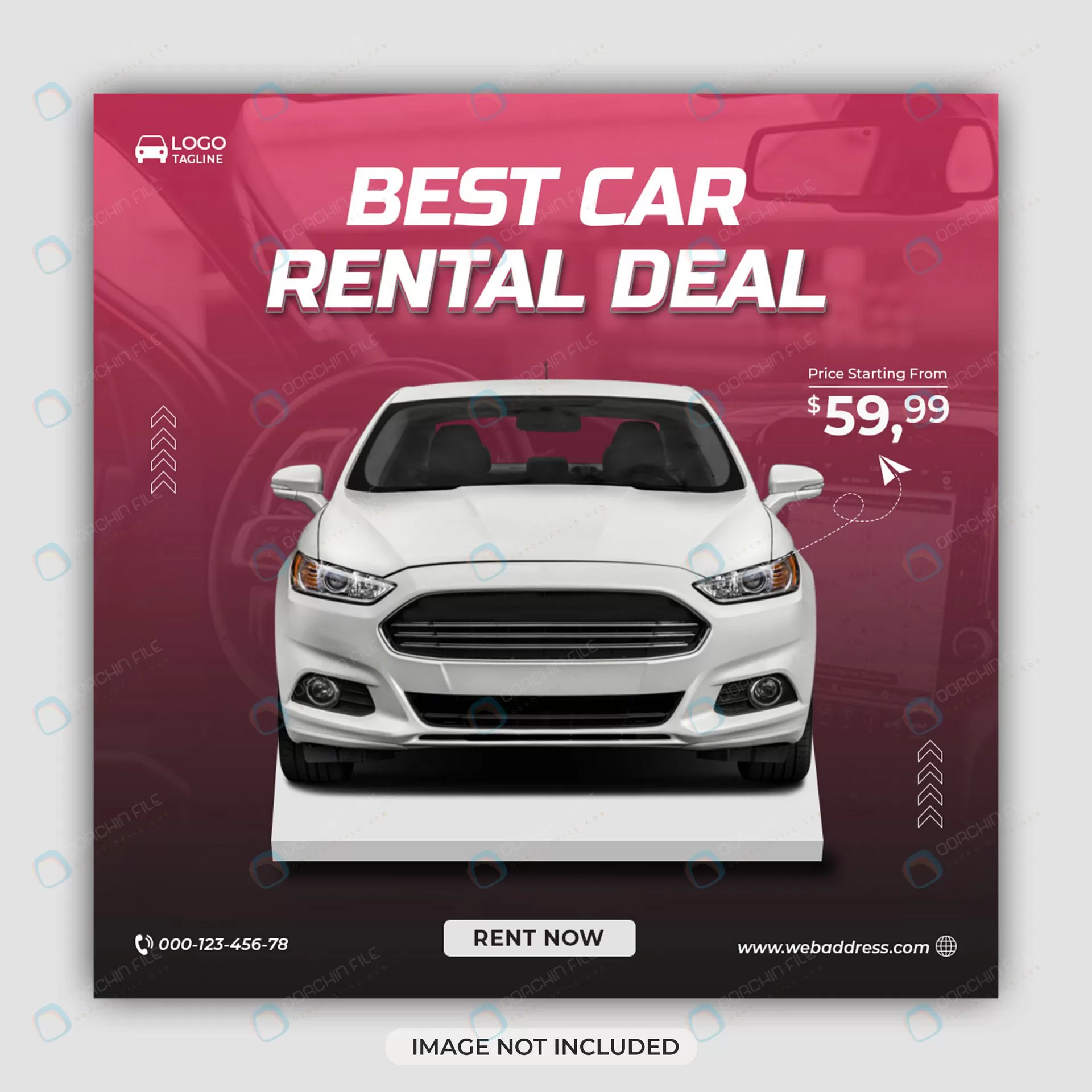 car rental sale promotion social media instagram crced0b7096 size4.32mb - title:قالب آماده پست اینستاگرام معرفی و فروش خودرو - اورچین فایل - format:PSD - فتوشاپ - sku:crced0b7096 - keywords: p_id:84069