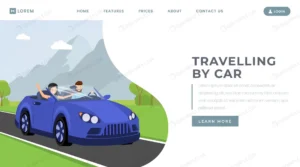 car traveling landing page vector template crc2151e156 size2.20mb - title:Home - اورچین فایل - format: - sku: - keywords: p_id:18