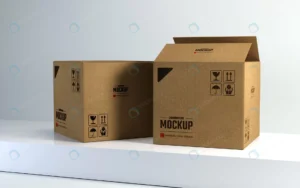 cardboard boxes mockup with clean white backgroun crcf4f7100b size40.99mb - title:Home - اورچین فایل - format: - sku: - keywords: p_id:18