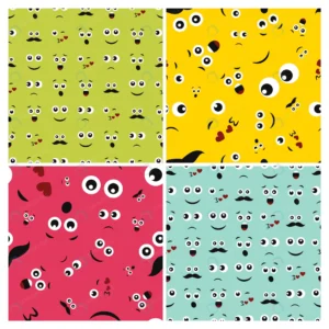 cartoon faces with emotions set four seamless patt rnd233 frp30229691 - title:Home - اورچین فایل - format: - sku: - keywords: p_id:18