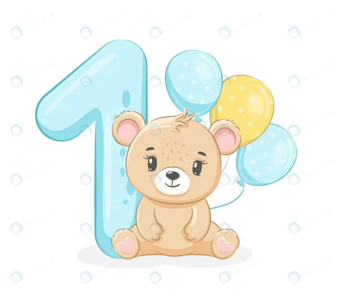 cartoon illustration happy birthday 1 year cute b crcc86dd87b size1.47mb - title:وکتور تبریک تولد 1 سالگی - اورچین فایل - format:EPS - وکتور - sku:crcc86dd87b - keywords: p_id:59908