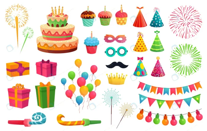 cartoon party kit rocket fireworks colorful balloo rnd175 frp9079678 - title:وکتور عناصر جشن تولد - اورچین فایل - format:EPS - وکتور - sku:frp9079678 - keywords: p_id:69987