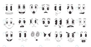 cartoon retro faces doodle clip art funny emotions rnd531 frp25660990 - title:Home - اورچین فایل - format: - sku: - keywords: p_id:18