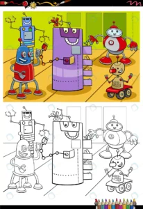 cartoon robot characters coloring book page crcc crcc2f3c390 size4.42mb - title:Home - اورچین فایل - format: - sku: - keywords: p_id:18