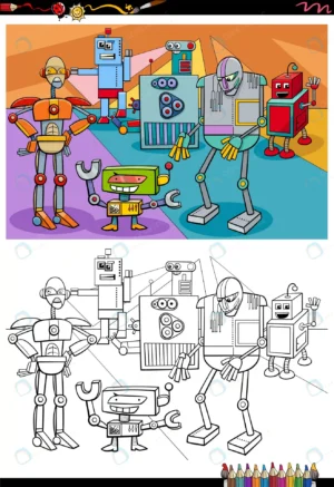 cartoon robots fantasy characters coloring book p crc8466b7eb size4.74mb - title:Home Main - اورچین فایل - format: - sku: - keywords: p_id:18