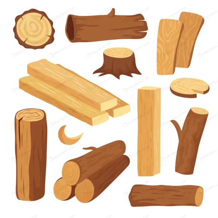 cartoon timber wood log trunk stump plank wooden crceb1b1241 size2.05mb - title:مجموعه وکتور چوب و تنه درخت - اورچین فایل - format:EPS - وکتور - sku:crceb1b1241 - keywords: p_id:99547