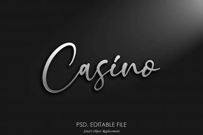 casino 3d logo mockup - title:دانلود تکست افکت امضای فلزی با تم سیاه مناسب برای اثربخشی بیشتر متن های مهم - اورچین فایل - format:PSD - فتوشاپ - sku:5059 - keywords: p_id:30686