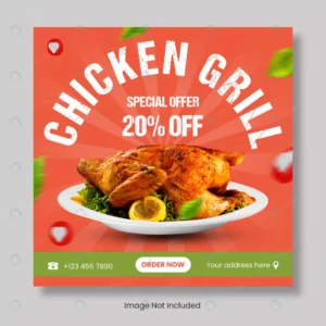 chicken grill instagram post template banner crc564606c5 size4.30mb - title:Home - اورچین فایل - format: - sku: - keywords: p_id:18