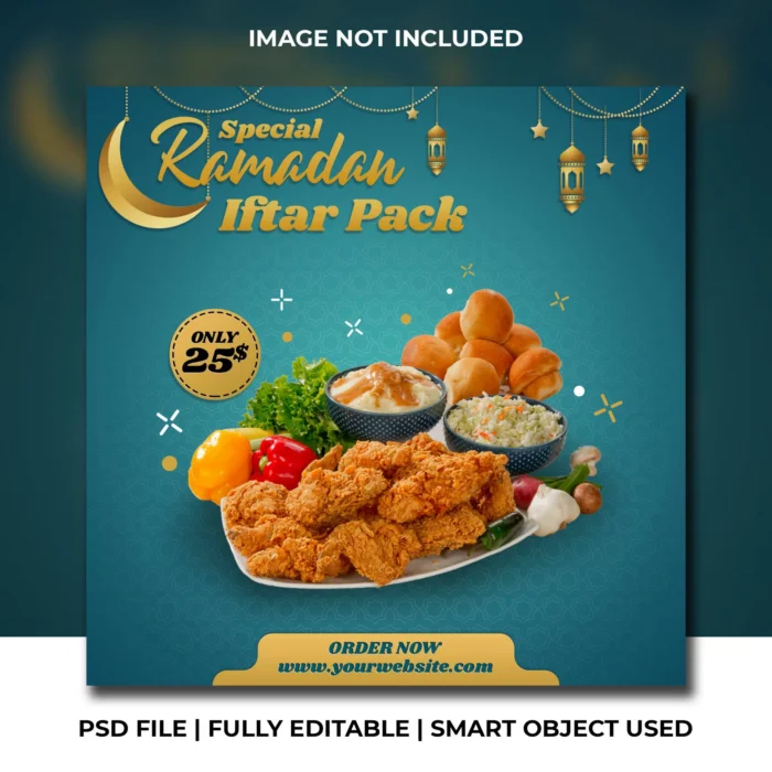 chicken pack restaurant ramadan iftar green cyan crc5ce2e60e size3.59mb - title:دانلود قالب لایه باز پست اینستاگرام مناسب رستوران و فست فود با تم رمضان - اورچین فایل - format:PSD - فتوشاپ - sku:crc5ce2e60e - keywords: p_id:33214