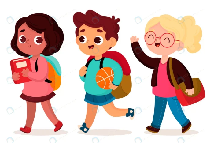 children back school flat design crccfc0acb5 size1.37mb - title:کاراکتر دانش آموزان در راه مدرسه - اورچین فایل - format:EPS - وکتور - sku:crccfc0acb5 - keywords: p_id:65365