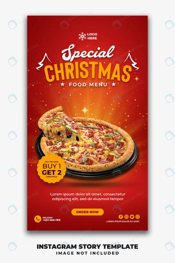 christmas social media stories template restauran crc25a9b973 size13.83mb - title:دانلود استوری اینستاگرامی کریسمس ویژه محصول بدون بکگراند با پس زمینه قرمز - اورچین فایل - format:PSD - فتوشاپ - sku:crc25a9b973 - keywords: p_id:31227