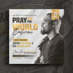 church conference flyer pray world social media po rnd543 frp15816828 - title:Home - اورچین فایل - format: - sku: - keywords: p_id:18