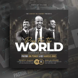 church flyer pray world conference social media po rnd631 frp12857671 - title:Home - اورچین فایل - format: - sku: - keywords: p_id:18