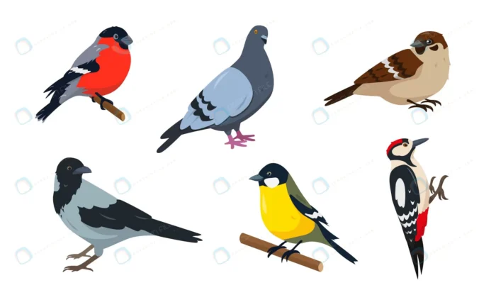 city birds set bullfinch sparrow tit woodpecker p crc39adf065 size0.66mb 1 - title:وکتور پرنده ها از گونه های متفاوت - اورچین فایل - format:EPS - وکتور - sku:crc39adf065 - keywords: p_id:49723