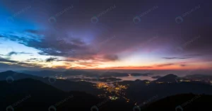 city lights mountains during sunset crc28b99962 size3.89mb 4032x2110 - title:Home - اورچین فایل - format: - sku: - keywords: p_id:18