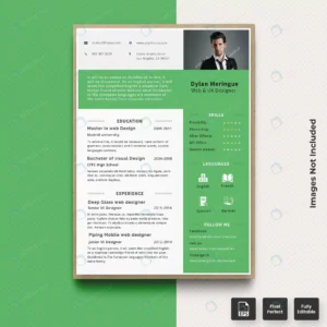 clean modern green resume cv template vector prem crcc94b5c8a size1.47mb - title:Home - اورچین فایل - format: - sku: - keywords: p_id:18