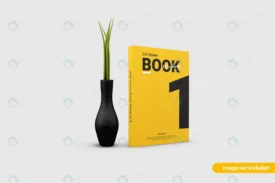 close up book cover mockup design with vase crcc82fd1b8 size3.10mb - title:Home Main - اورچین فایل - format: - sku: - keywords: p_id:18