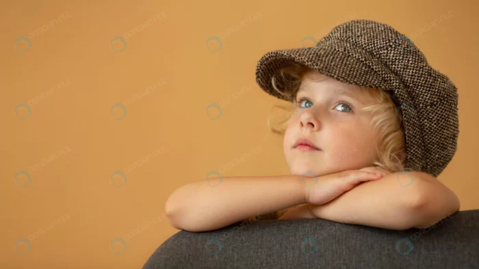 close up girl wearing hat crcfaed64b1 - title:تصویر کلوزآپ دختر بچه بلوند - اورچین فایل - format:JPG - استوک - sku:crcfaed64b1 - keywords: p_id:64260