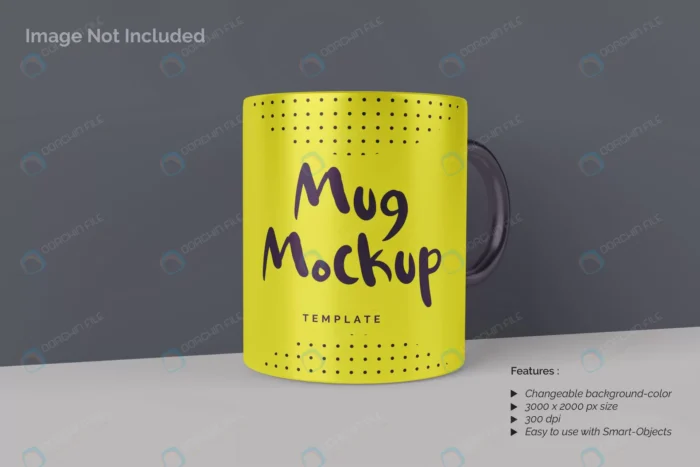 close up mug mockup with handle crcbf555446 size17.58mb - title:موکاپ لیوان سرامیکی - اورچین فایل - format:PSD - فتوشاپ - sku:crcbf555446 - keywords: p_id:82773