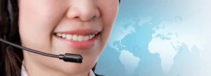 close up smiling woman working call center crc91192777 size6.14mb 7656x2772 - title:Home - اورچین فایل - format: - sku: - keywords: p_id:18